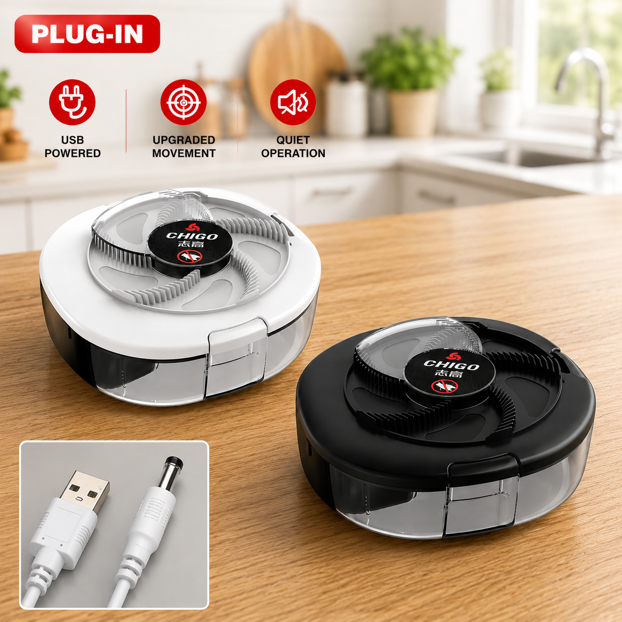Portable Rechargeable Automatic Electronic Fly Trap