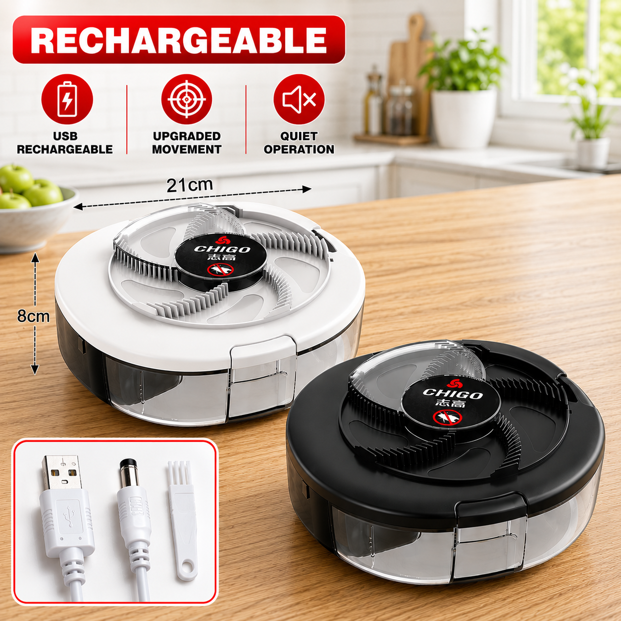 Portable Rechargeable Automatic Electronic Fly Trap