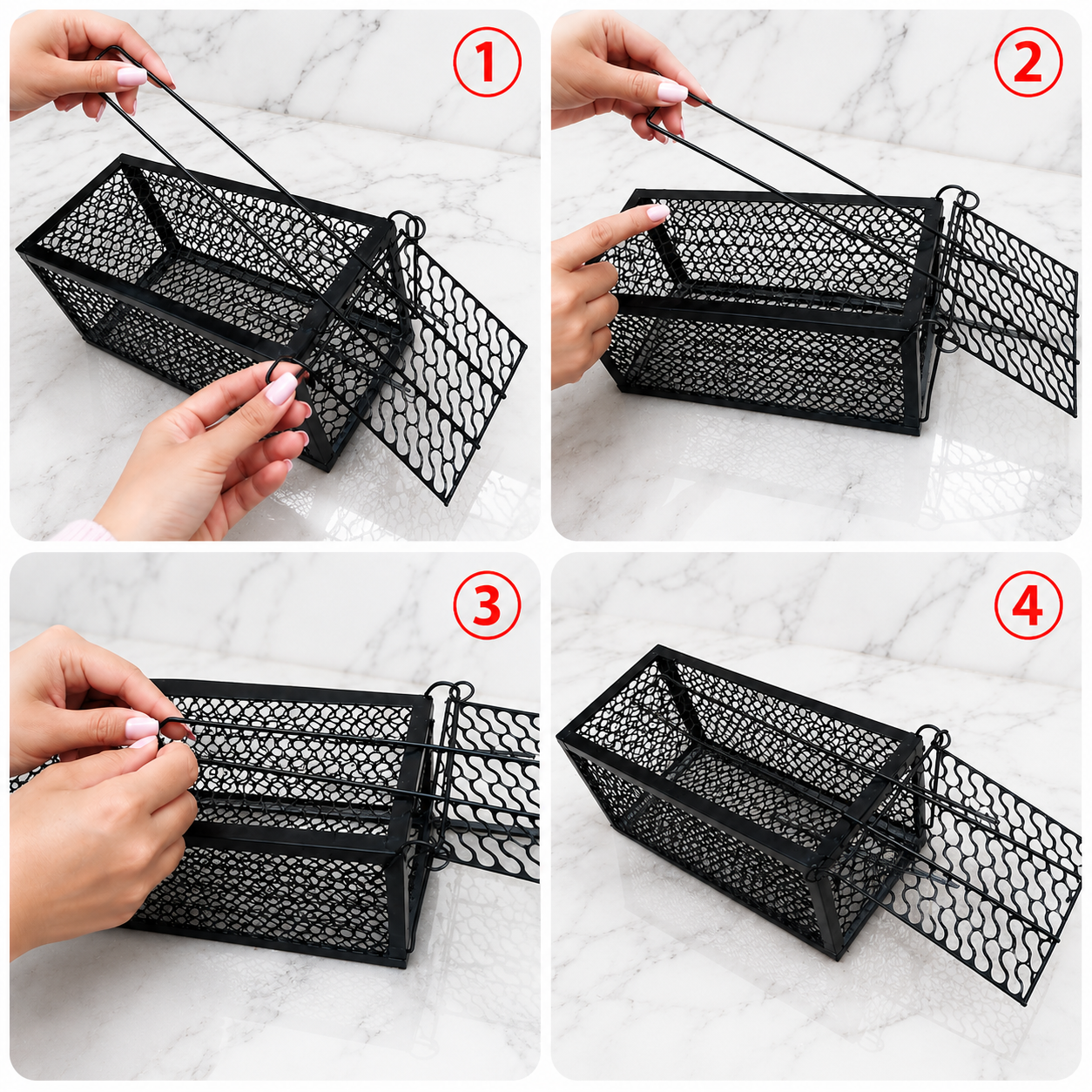 Self-Locking Full Metal Mousetrap
