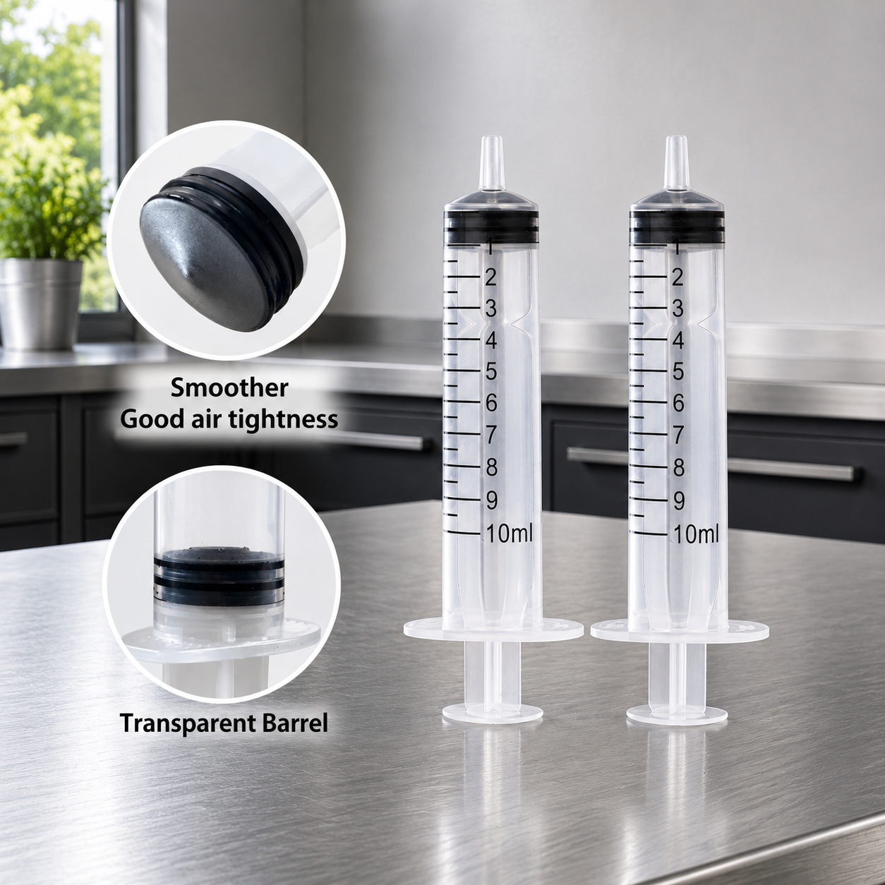 Plastic Slip Syringe Without Needle
