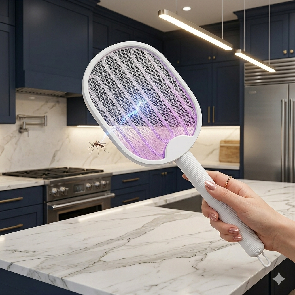 Foldable USB Rechargeable Electric Mosquito Killer Racket